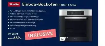 Möbel Rieger Miele einbau-backofen h 2266-1 b active Angebot