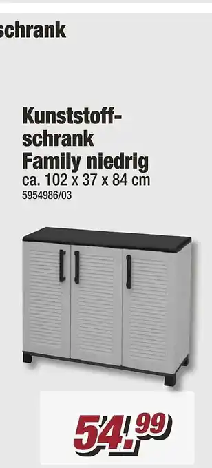 Poco Kunststoffschrank family niedrig Angebot