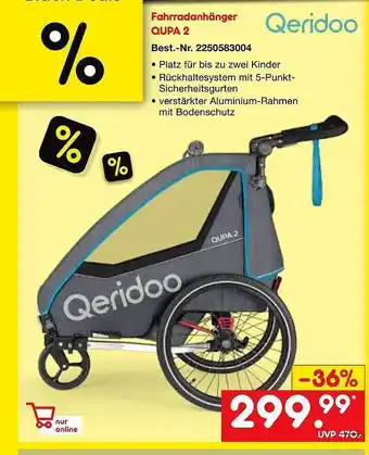 Netto Marken-Discount Qeridoo fahrradanhänger qupa 2 Angebot