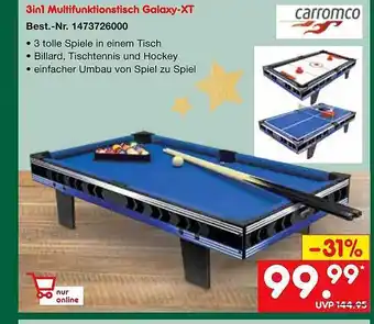 Netto Marken-Discount Carromco 3in1 multifunktionstisch galaxy-xt Angebot