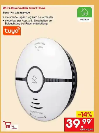 Netto Marken-Discount Deltaco wi-fi-rauchmelder smart home Angebot