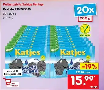 Netto Marken-Discount Katjes lakritz salzige heringe Angebot