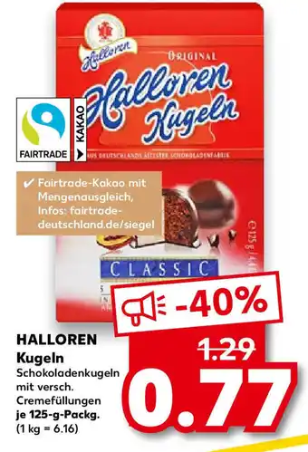 Kaufland Halloren Kugeln je 125 g Packg. Angebot