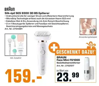 Saturn Braun Silk épil SES 9300 3D BS Epilierer Angebot