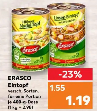 Kaufland Erasco Eintopf je 400 g Dose Angebot