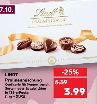 Kaufland Lindt Pralinenmischung je 125 g Packg. Angebot