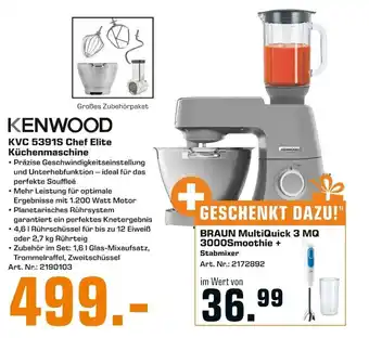 Saturn Kenwood KVC 5391S Chef Elite Küchenmaschine Angebot