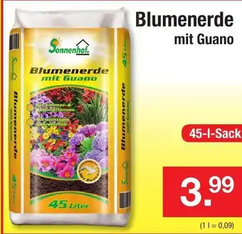 Zimmermann Blumenerde mit Guano 45L Angebot