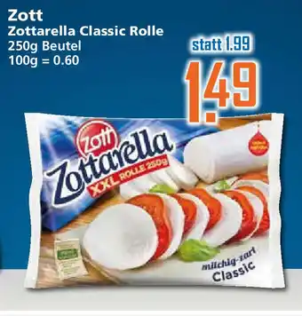 Klaas und Kock Zott Zottarella Classic Rolle 250g Beutel Angebot