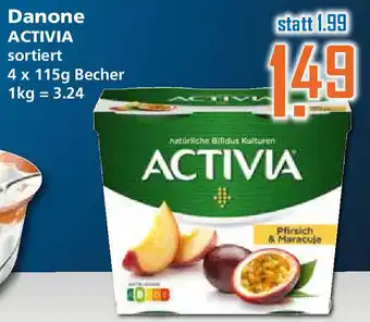 Klaas und Kock Danone Activia 4x115g Becher Angebot