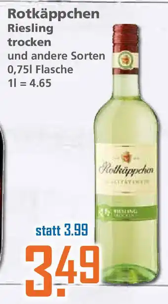 Klaas und Kock Rotkäppchen Riesling trocken 0,75L Angebot