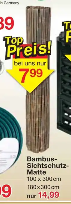 Jawoll Bambus Sichtschutz Matte Angebot