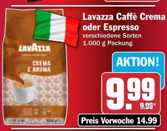 AEZ Lavazza Caffe Crema o. Espresso 1kg Angebot