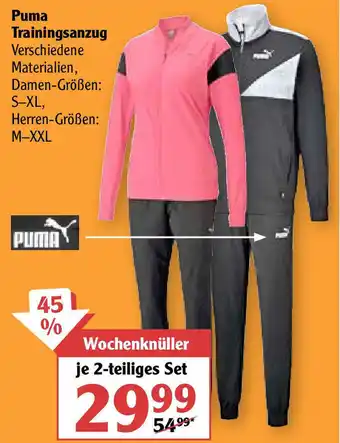 Globus Puma Trainingsanzug Angebot