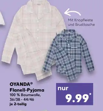 Kaufland Oyanda Flanell-Pyjama je 2-teilig Angebot