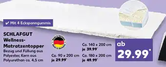 Kaufland Schlafgut Wellness-Matratzentopper 90 x 200 cm Angebot