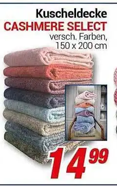 CENTERSHOP Kuscheldecke cashmere select Angebot