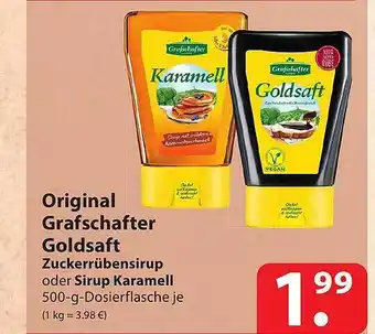 Famila Nord Ost Original grafschafter goldsaft zuckerrübensirup oder sirup karamell Angebot