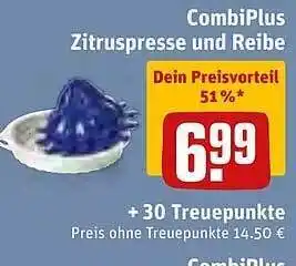 REWE Combiplus zitruspresse und reibe oder +30 treuepunkte Angebot