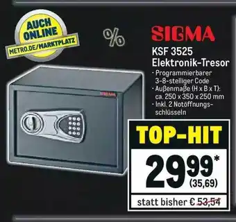 METRO Sigma ksf 3525 elektronik-tresor Angebot