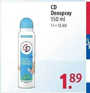 Rossmann Cd deospray Angebot