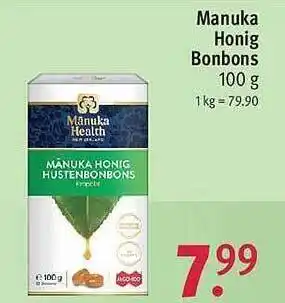 Rossmann Manuka honig bonbons Angebot