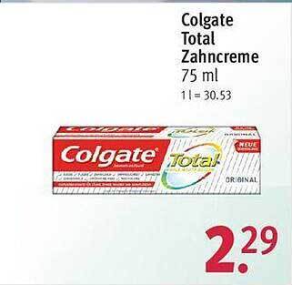 Rossmann Colgate total zahncreme Angebot