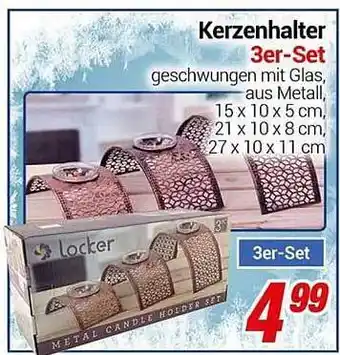 CENTERSHOP Kerzenhalter 3er-set Angebot