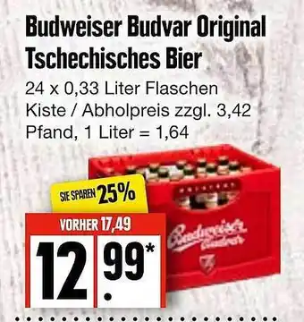 Edeka Budweiser budvar original tschechisches bier Angebot