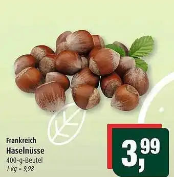 Markant Frankreich haselnüsse Angebot