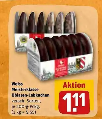 REWE Weiss meisterklasse oblaten-lebkuchen Angebot