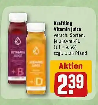 REWE Kraftling vitamin juice Angebot