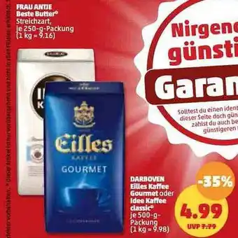 PENNY Frau antje beste butter oder darboven eilles kaffee gourmet oder idee kaffee classic Angebot