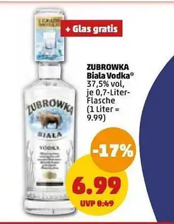 PENNY Zubrowka biala vodka Angebot