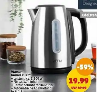 PENNY Wasserkocher pure beem Angebot