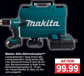 Famila Nord West Makita Marken Akku-Bohrschrauber Angebot