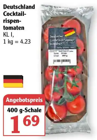 Globus Deutschland Cocktailrispentomaten 400g Angebot