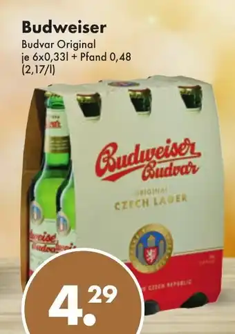 Trink und Spare Budweiser 6x0,33 l Angebot