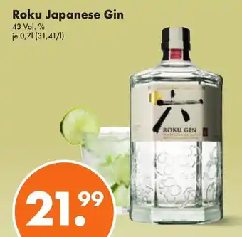 Trink und Spare Roku Japanese Gin 0,7 l Angebot