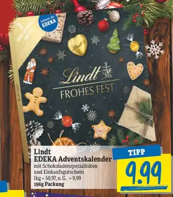 NP Discount Lindt Edeka Adventskalender 196g Packung Angebot