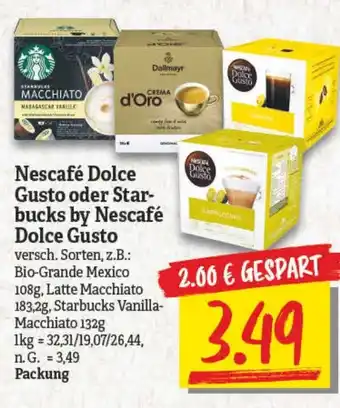 NP Discount Nescafé  Dolce Gusto oder Starbucks by Nescafäöüßé Dolce Gusto Packung Angebot