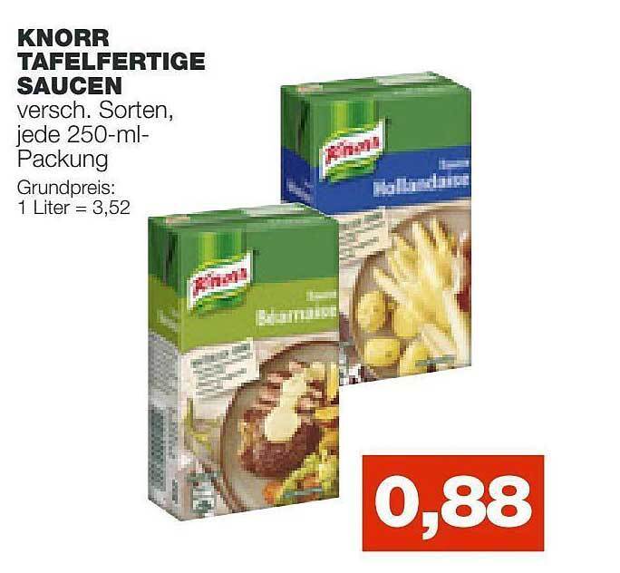 Knorr tafelfertige saucen Angebot bei mein real