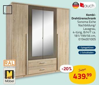 ROLLER Rauch kombi-drehtürenschrank Angebot