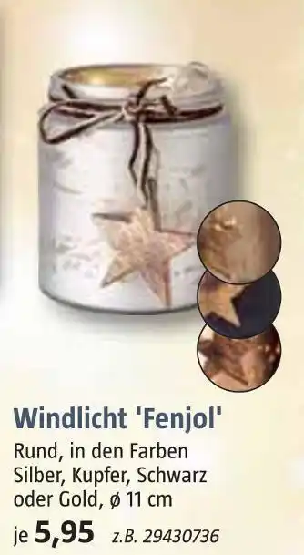 Bauhaus Windlicht 'fenjol' Angebot