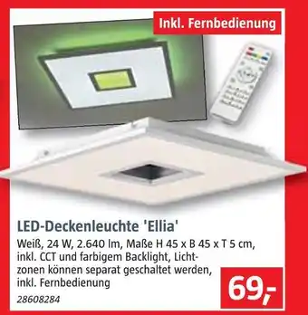 Bauhaus Led-deckenleuchte 'ellia' Angebot