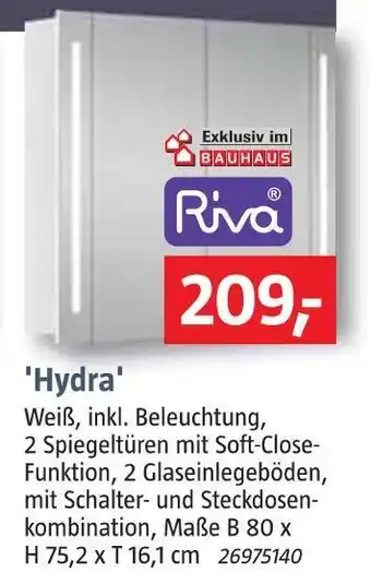 Bauhaus Riva led-spiegelschränke 'hydra' Angebot