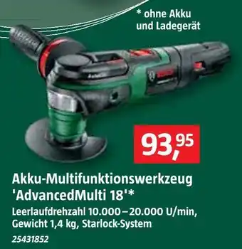 Bauhaus Akku-multifunktionswerkzeug 'advancedmulti 18' Angebot