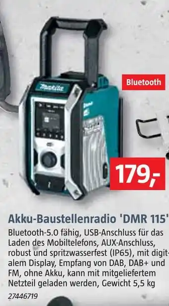 Bauhaus Akku-baustellenradio 'dmr 115' Angebot