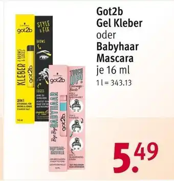 Rossmann Got2b gel kleber oder babyhaar mascara Angebot