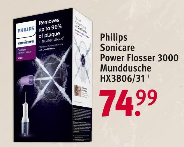 Philips sonicare power flosser 3000 munddusche hx3806/31 Angebot bei